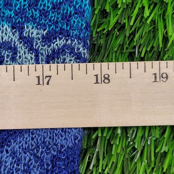 Vintage 80s MOD Sweater Womens S/M 18x23 Blue - Picture 8 of 9